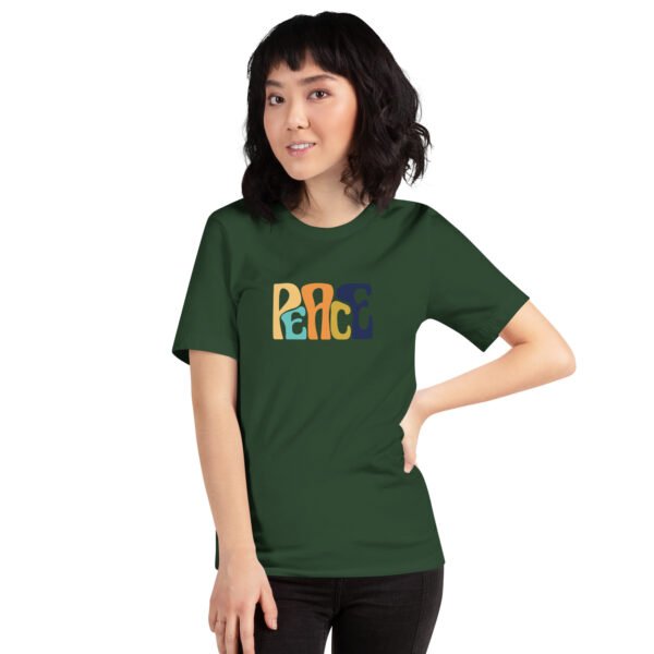 Retro Peace T-Shirt – Vintage Groovy 70s Style Hippie Aesthetic Tee - Image 2