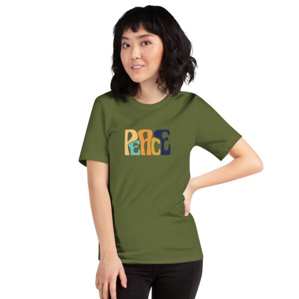 Retro Peace T-Shirt – Vintage Groovy 70s Style Hippie Aesthetic Tee - Image 3