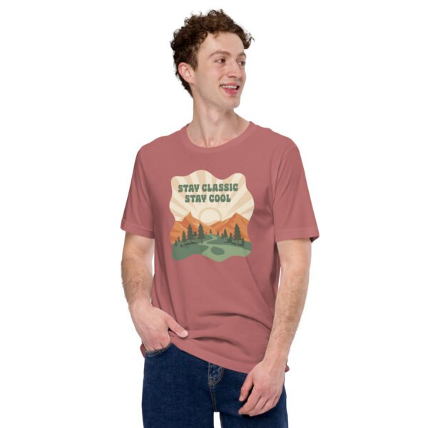 Retro Mountain Adventure T-Shirt – "Stay Classic Stay Cool" Vintage Graphic Tee - Image 5