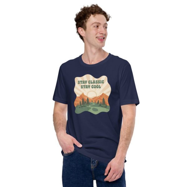 Retro Mountain Adventure T-Shirt – "Stay Classic Stay Cool" Vintage Graphic Tee - Image 3