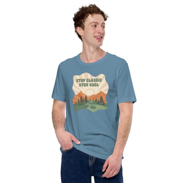 Retro Mountain Adventure T-Shirt – "Stay Classic Stay Cool" Vintage Graphic Tee - Image 6