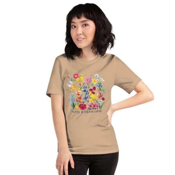 Cottage core Floral Aesthetic T-Shirt, Whimsical Wildflower Retro Botanical Graphic Tee - Image 3