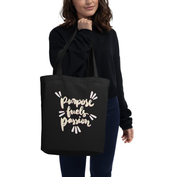Eco Friendly "Purpose Fuels Passion" Aesthetic Tote Bag – Inspirational & Trendy Accessory
