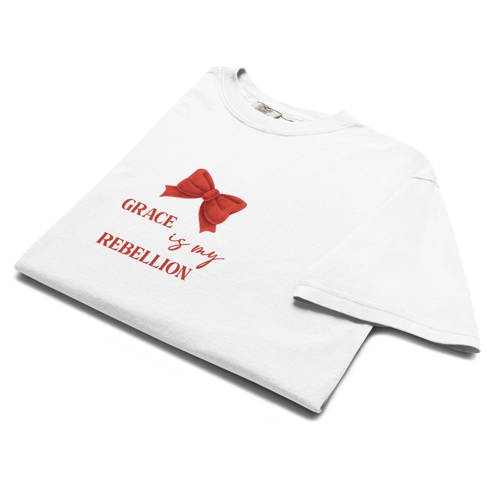 Grace Is My Rebellion Graphic T-Shirt | Oversized White Statement Tee | Minimal Aesthetic Shirt - Image 7